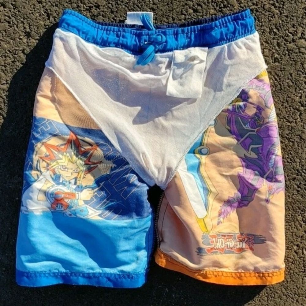Vtg 1996 Yu-Gi-Oh! Boys Youth Swim Shorts Waist Size 24"  - Picture 8 of 10